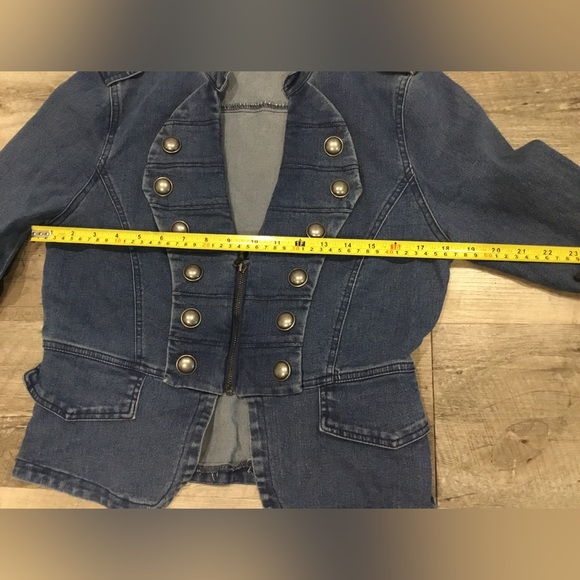 XX1 Denim Jean Jacket Single Breasted Zip Size Large - Picture 6 of 9